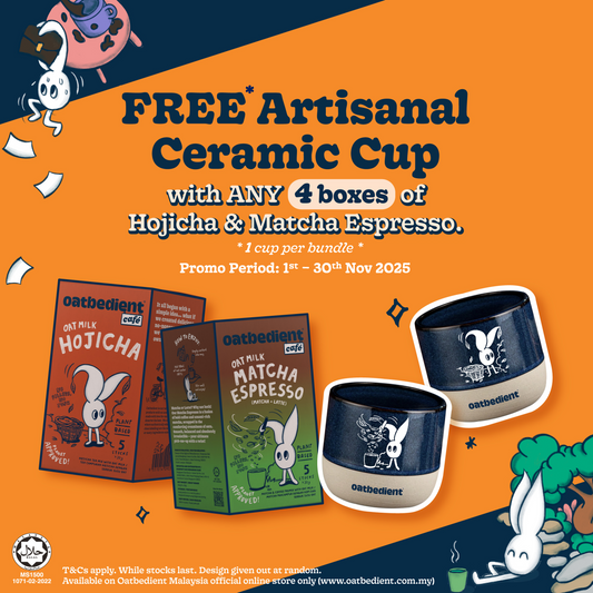 FREE Artisanal Ceramic Cup - Hojicha & Matcha Espresso 4 box set