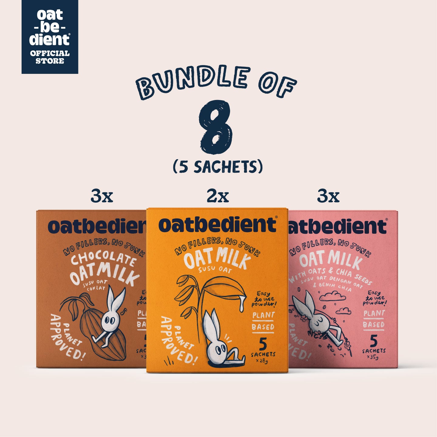 Oat Milk Mini Box (5 x 28g/35g) [Bundle of 8] – Oatbedient Malaysia