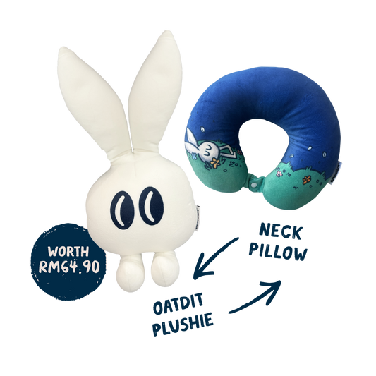 Oatdit 2in1 Convertible Neck Pillow Plushie - NIGHT EDITION