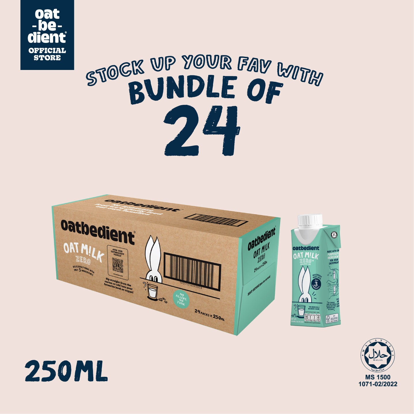 Oat M!lk Zero Petite Pack (250ml x 24)